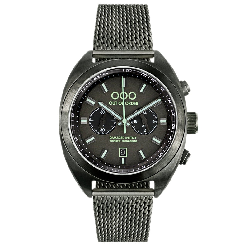 Chronograph Watch - Out Of Order Men's Nero Torpedine Chrono Watch OOO.001-12.NE.VE