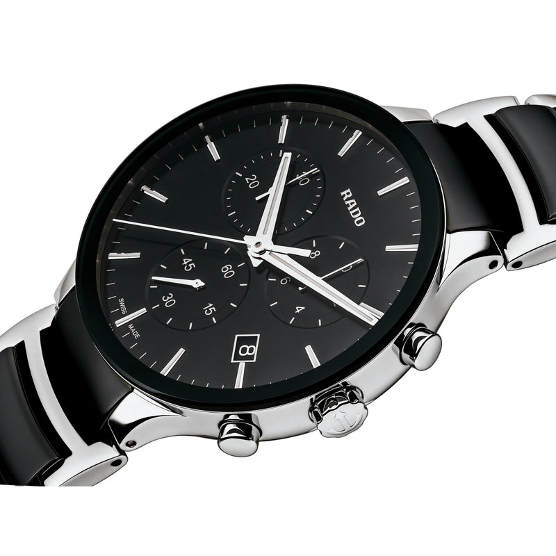Chronograph Watch - Rado Centrix Chronograph Men's Black Watch R30130152