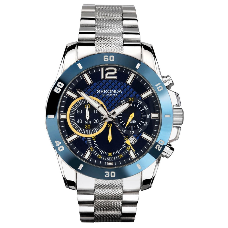 Chronograph Watch - Sekonda 1443 Men's Blue Chronograph Watch