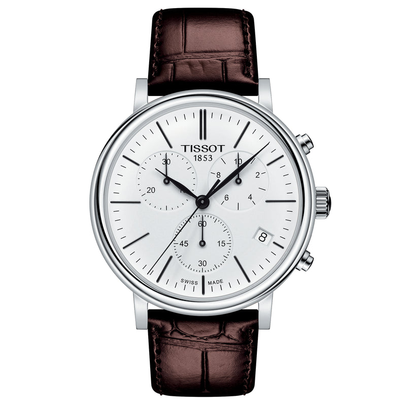 Chronograph Watch - Tissot Carson Premium Chronograph Men's White Watch T122.417.16.011.00