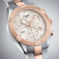 Chronograph Watch - Tissot Pr 100 Sport Chic Chronograph Ladies Two-Tone Watch T101.917.22.116.00