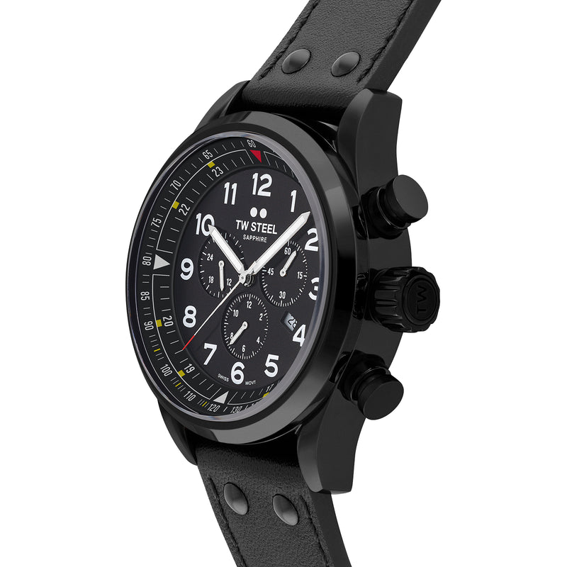 Chronograph Watch - TW Steel Men's Black Swiss Volante Watch SVS205