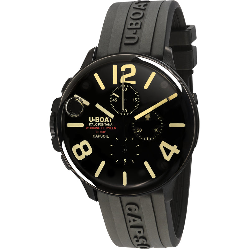 Chronograph Watch - U-Boat 8109/B Men's Black Capsoil Chronograph Watch