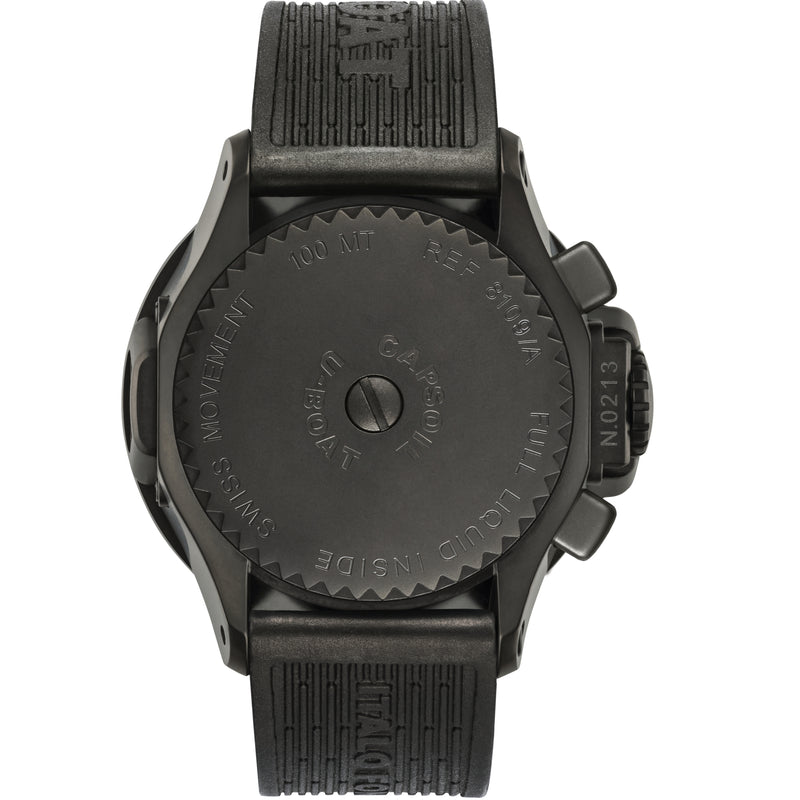 Chronograph Watch - U-Boat 8109/B Men's Black Capsoil Chronograph Watch