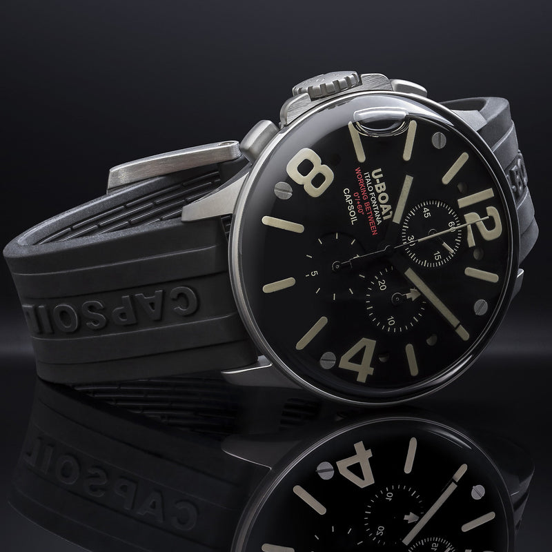 Chronograph Watch - U-Boat 8111/C Men's Capsoil Black Watch