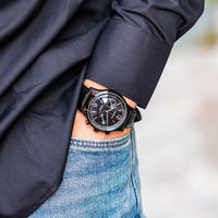 Chronograph Watch - Vescari Chestor Men's Black Chrono Watch VSC-02BS-01