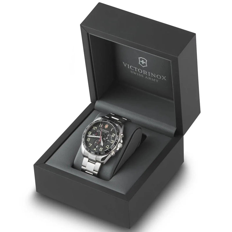 Chronograph Watch - Victorinox FieldForce Chrono Men's Silver Watch 241855