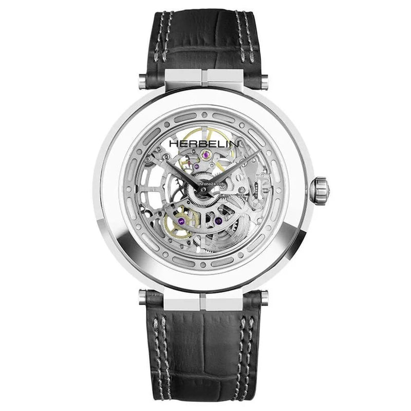 Herbelin Newport Slim Mechanical Men's Silver Watch 1222SQ75