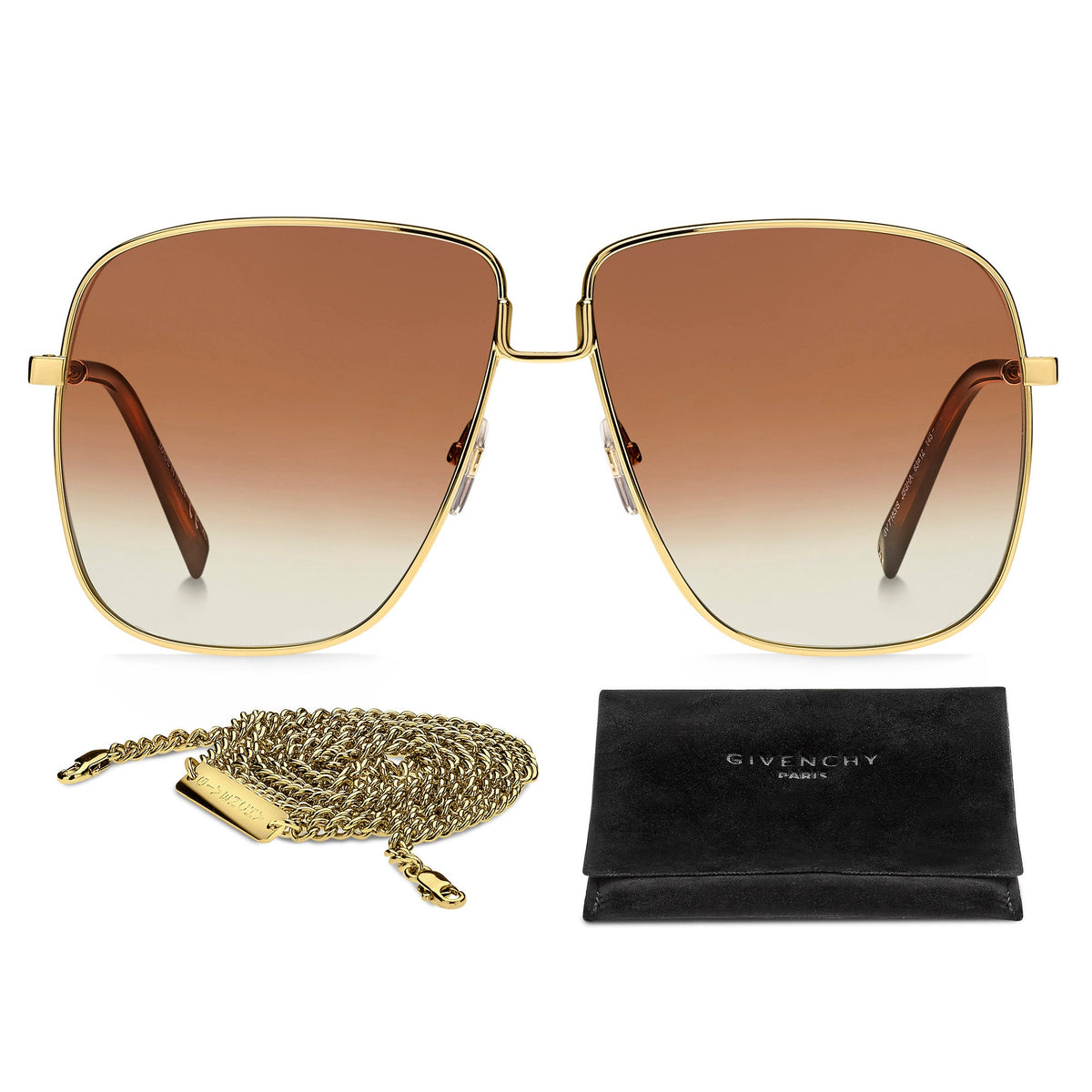 ? NEW GIVENCHY GV 7183/S 0J5G 9O GOLD/GREY UNISEX SUNGLASSES WITH CHAIN GIVENCHY Gv 7173/S Sunglasses | FREE Shipping - Go-Optic.com  main image 2