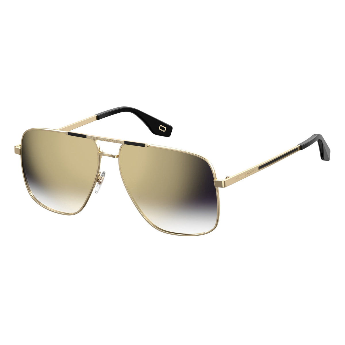 Marc Jacobs Men\'s Gold Frame Sunglasses with Dark Smoke Lenses Marc Jacobs Sunglasses MARC-839-S RHL/9O main image 2