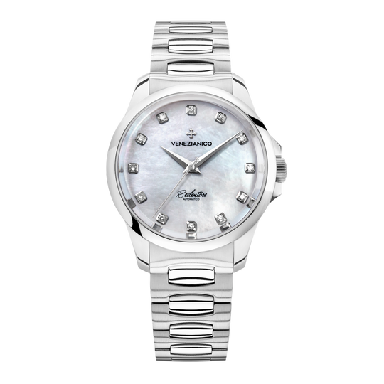Venezianico Redentore 36 Diamond Women’s Automatic White MOP Watch 1121520C