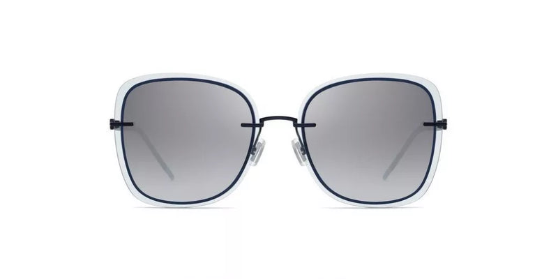 Boss by BOSS Women's Sunglasses Square Rimless Blue/Grey 1167/S PJP/GO