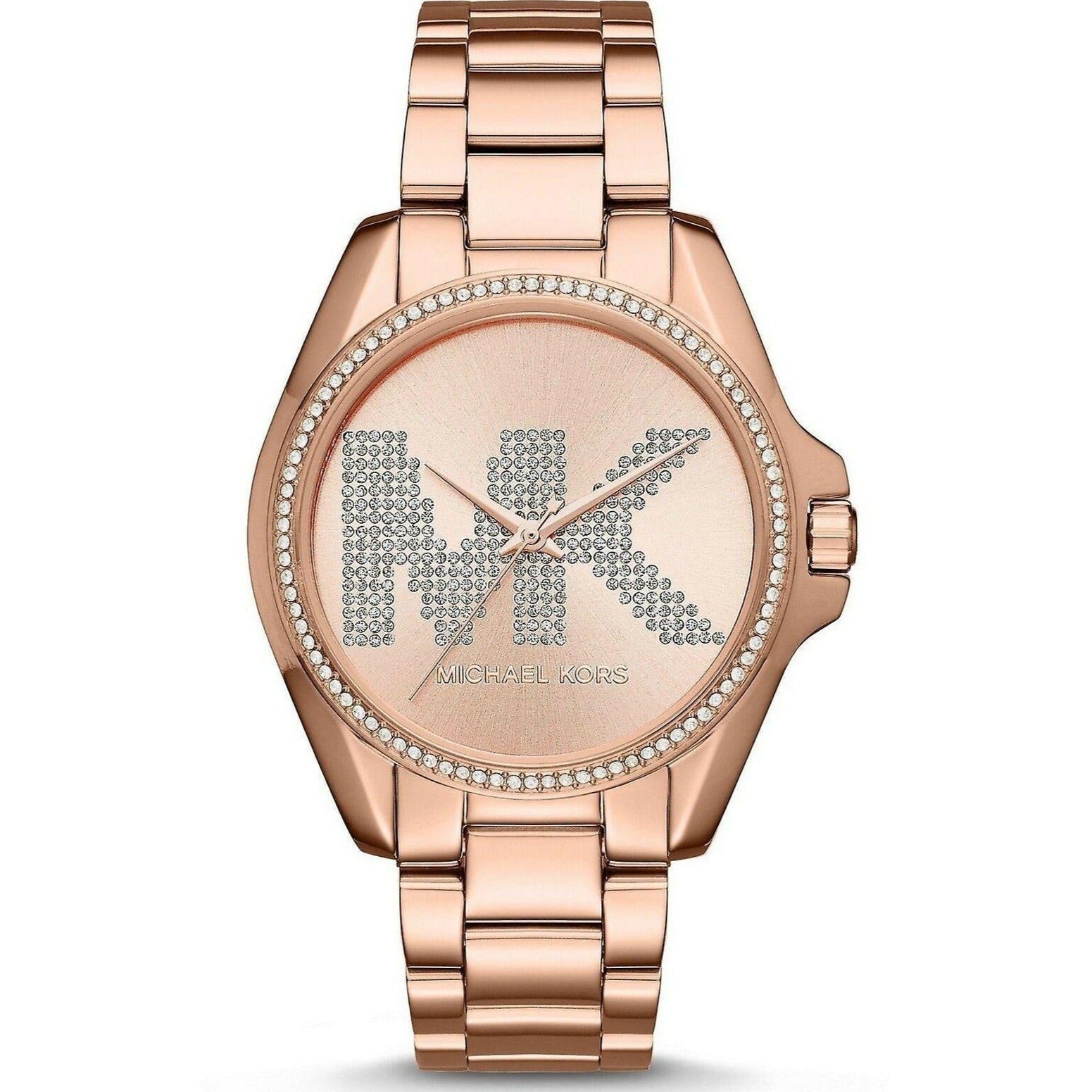 Michael Kors Ladies Watch Bradshaw 43mm Gems Rose Gold