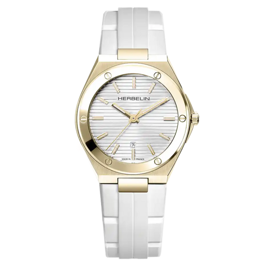 Herbelin Cap Camarat Ladies Gold White Watch 14545P1N11CW