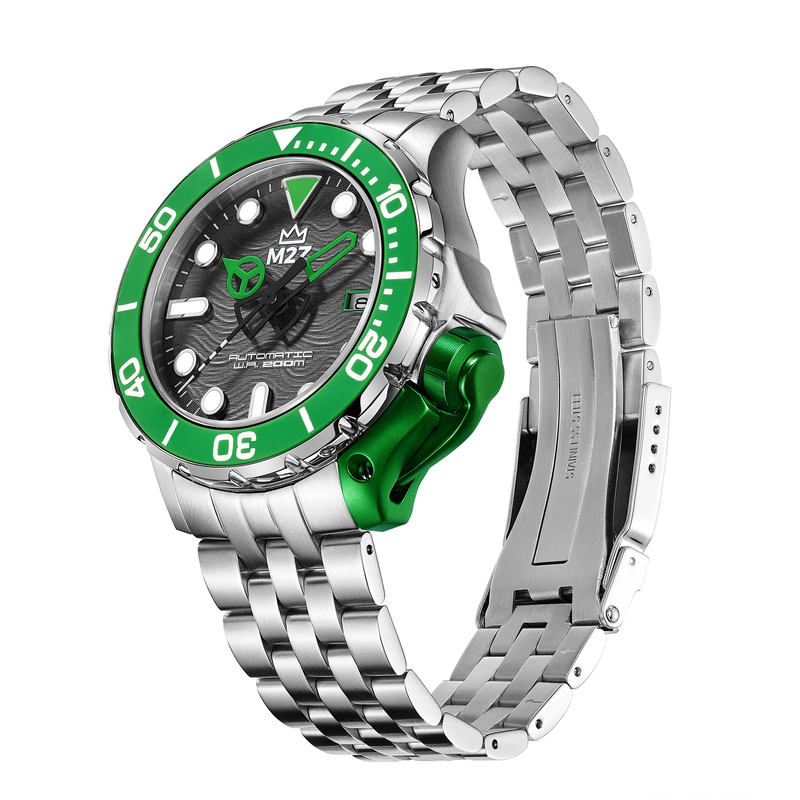 M2Z 200-001X Men's Diver 200 Bracelet Green Watch