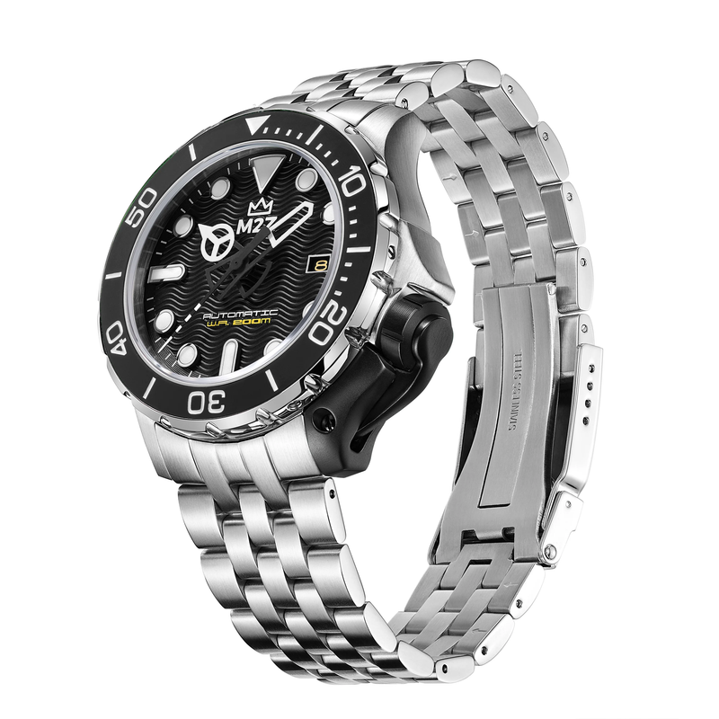 M2Z 200-002X Men's Diver 200 Bracelet Black Watch