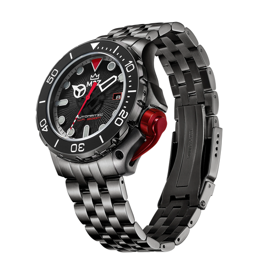 M2Z 200-005X Men's Diver 200 Plated Bracelet Black Watch