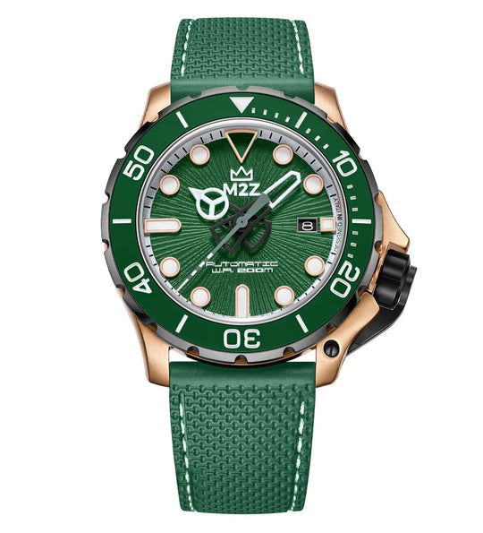 M2Z 200-010 Men's Diver 200 Green/Rose Gold Watch
