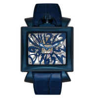 GaGà Milano Watch Napoleone Skeleton Blue PVD