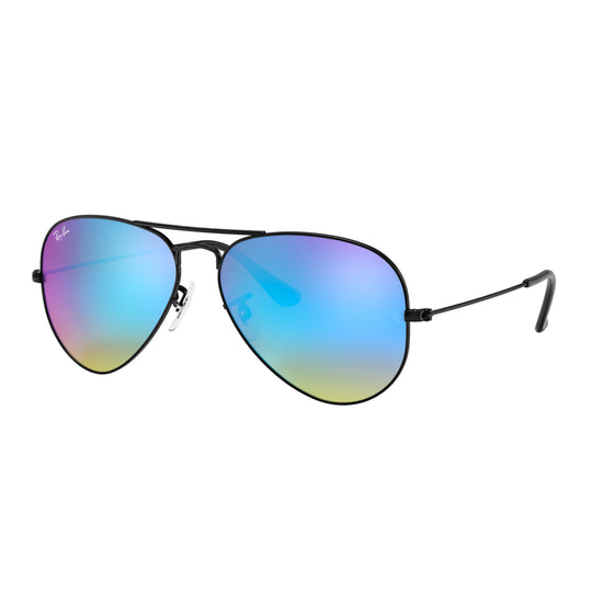 Ray-Ban Aviator Mirror RB3025 Black Blue Sunglasses
