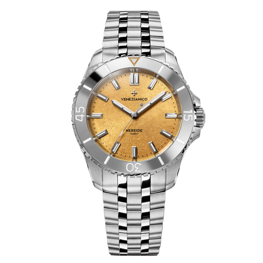 Venezianico Nereide Aureo 39 Men's Gold Automatic Diver Watch 3121590S