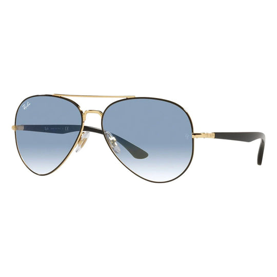 Ray-Ban RB3675 Pilot Black Gold Blue Gradient Sunglasses