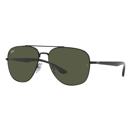 Ray-Ban Square RB3683 Black Green Sunglasses