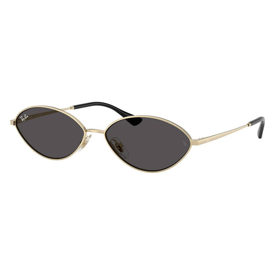 Ray-Ban Kai Bio-Based RB3757 Gold Grey Oval Sunglasses