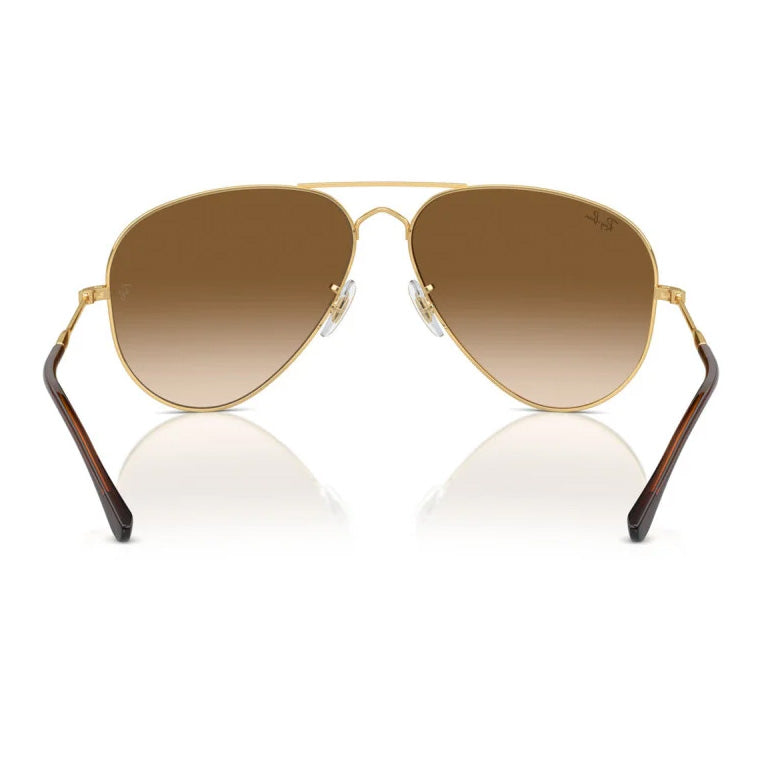 Ray-Ban RB3825 Gold Brown Old Aviator Sunglasses