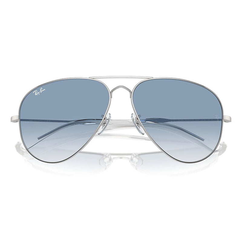 Ray-Ban RB3825 Silver Blue Gradient Old Aviator Polarised Sunglasses