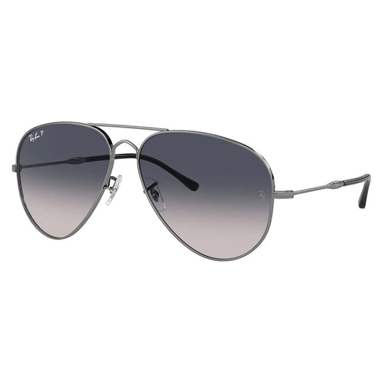 Ray-Ban RB3825 Grey Blue Gradient Old Aviator Polarised Sunglasses