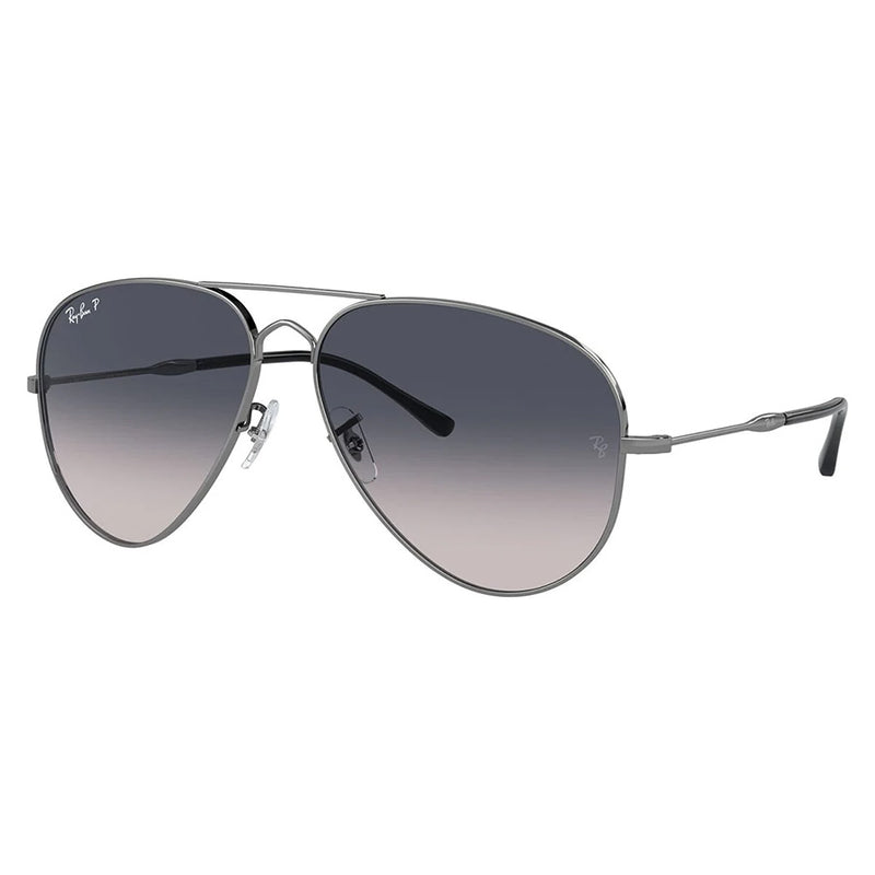 Ray-Ban RB3825 Grey Blue Gradient Old Aviator Polarised Sunglasses
