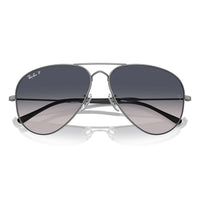 Ray-Ban RB3825 Grey Blue Gradient Old Aviator Polarised Sunglasses