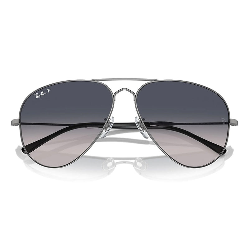 Ray-Ban RB3825 Grey Blue Gradient Old Aviator Polarised Sunglasses