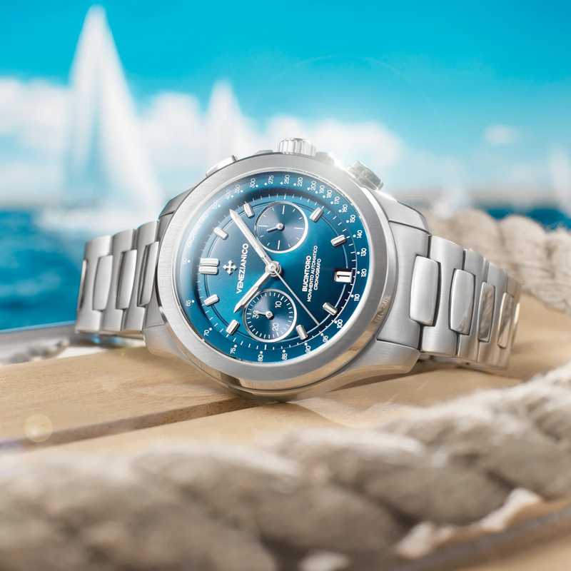 Venezianico Automatic Chronograph Watch Bucintoro 40mm Blue 8221501C