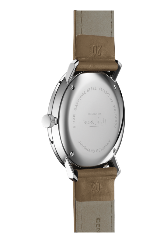 Junghans Max Bill Quarz Men's White Brown Watch 41/4562.02