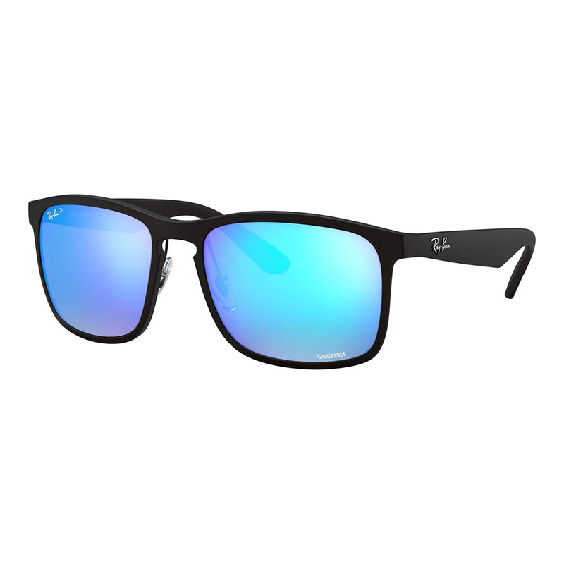 Ray-Ban RB4264 Chromance Polarised Black Blue Mirror Sunglasses