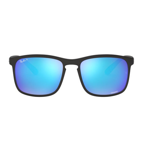 Ray-Ban RB4264 Chromance Polarised Black Blue Mirror Sunglasses
