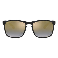Ray-Ban RB4264 Polarised Black Gold Gradient Mirror Sunglasses