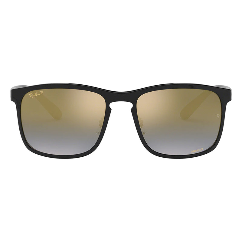 Ray-Ban RB4264 Polarised Black Gold Gradient Mirror Sunglasses