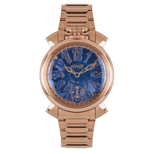 GaGà Milano Watch Manuale Forty-Four 44mm Skeleton Rose Gold