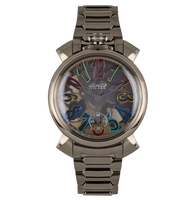 GaGà Milano Watch Manuale Forty-Four 44mm Skeleton IP Gun