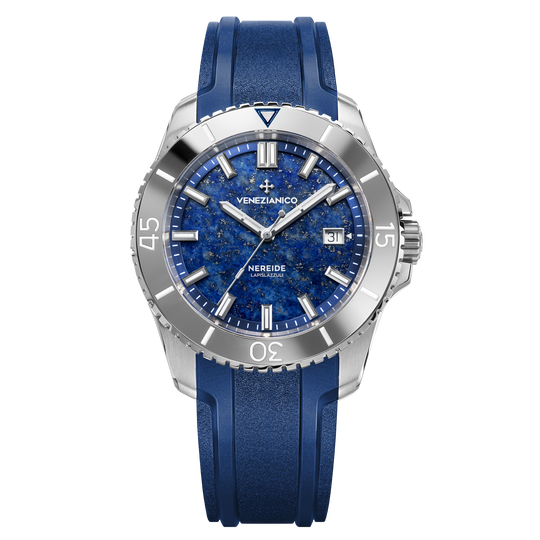Venezianico Nereide Lapislazzuli Men’s Diver Automatic Blue Stone Watch 4521548