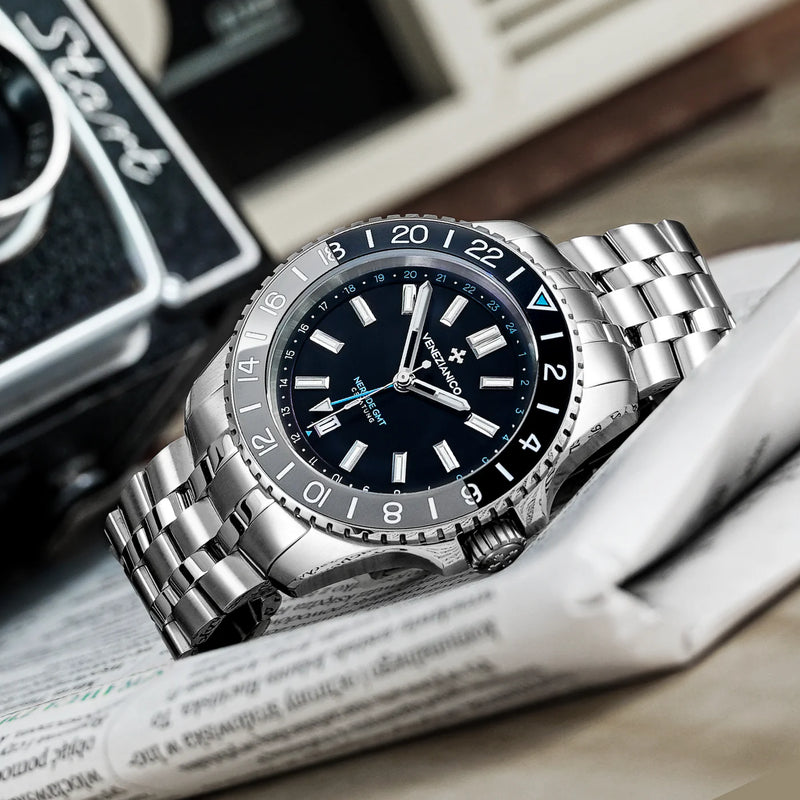 Venezianico Nereide GMT Ceratung Black Automatic Men's Watch 4521500S