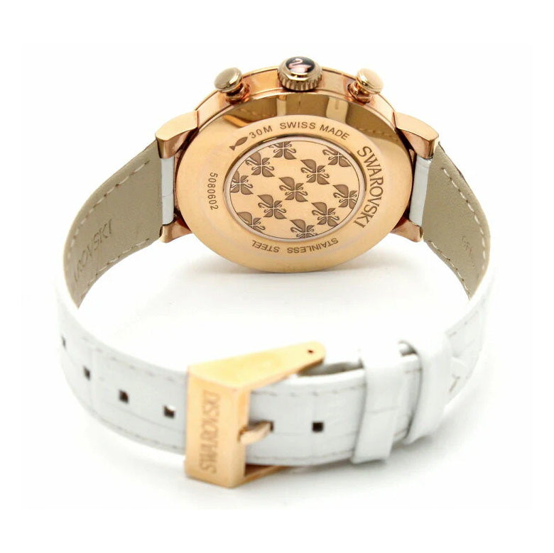 Swarovski Citra Sphere Ladies' White Rose Gold Chrono Watch