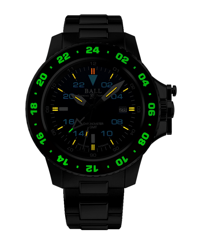Ball Men's Watch Engineer Hydrocarbon AeroGMT II Black DG2018C-S12C-BK