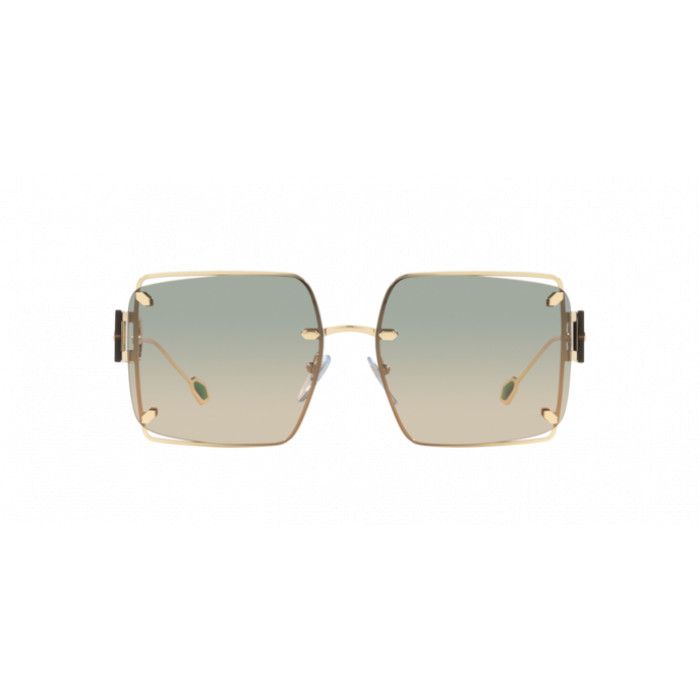 Bvlgari Women's Sunglasses Oversized Square Green/Gold Sunglasses BV6171 278/BC 59