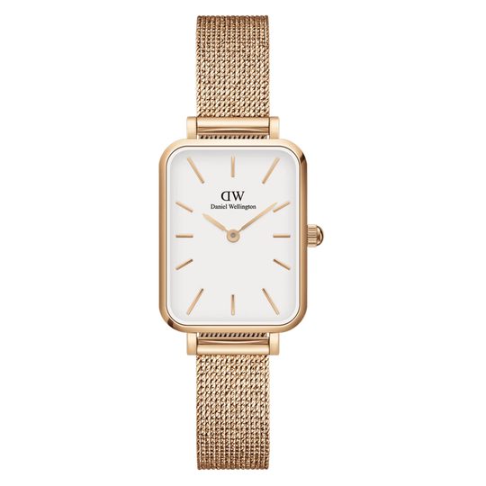 Daniel Wellington Ladies Rose Gold Quadro Watch DW00100431
