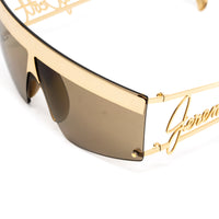 Jeremy Scott Unisex RectangularGold Grey Sunglasses 6JSSIGNATURESHADESGOLD