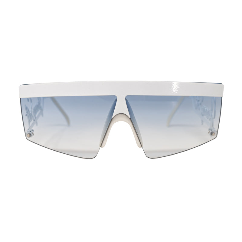 Jeremy Scott Unisex Rectangular White Grey Sunglasses 6JSSIGNATURESHADESWHITE